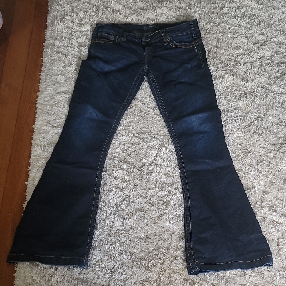 Silver Jeans Blue Flare Wide Leg Denim